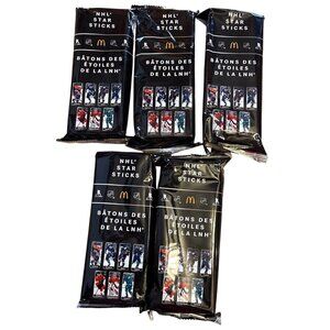 NHL Star Sticks Set Of 5 Packs Unopened McDonald 2025-2026